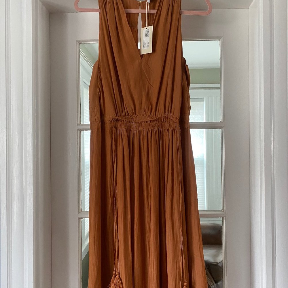 Ramy Brook Hailey Dress (Cognac Color) Size Medium New with Tags